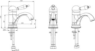 Смеситель для раковины Boheme Tradizionale Oro золото 281